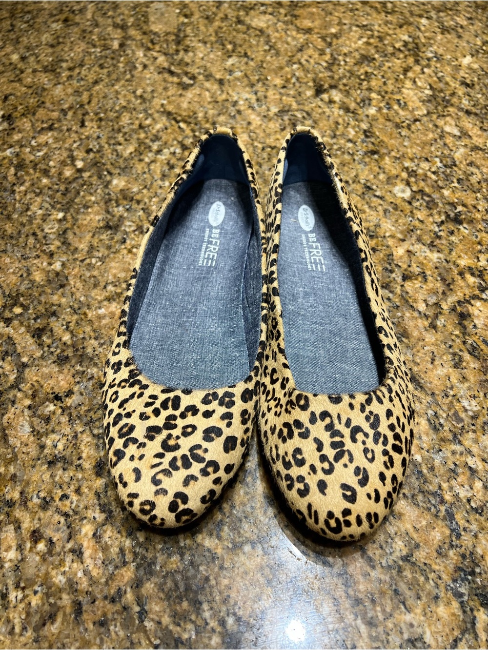 Dr. Scholl's Leopard Print Flats - Tan and Black